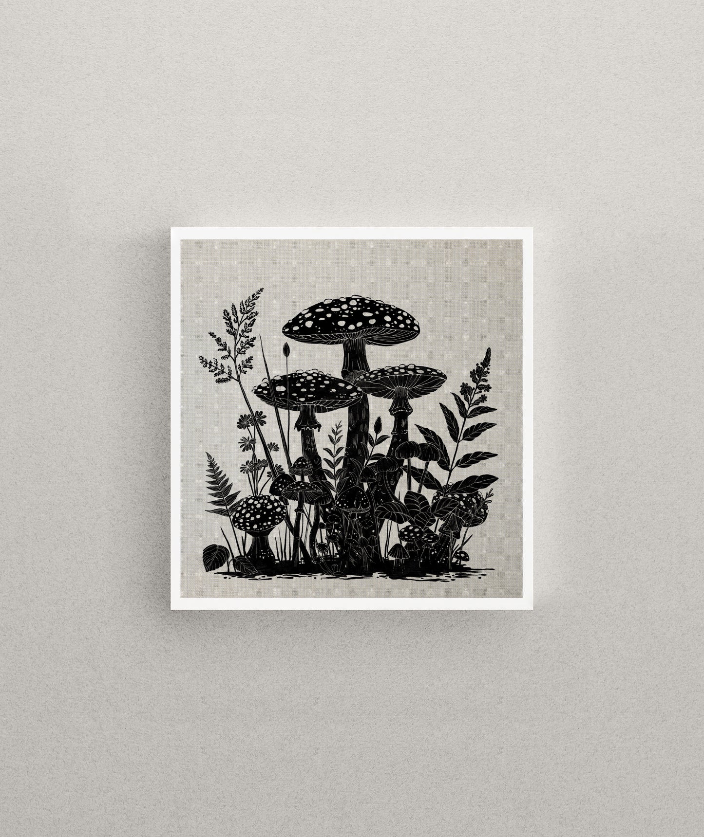 'Fall Mushrooms' Unframed Print