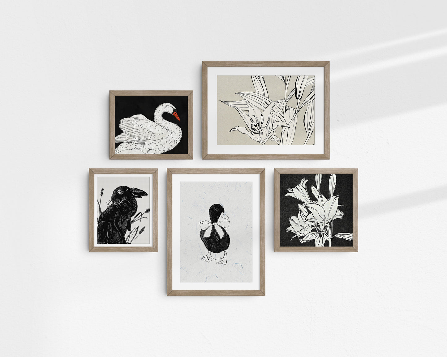 'Duck with Bow' Unframed Print